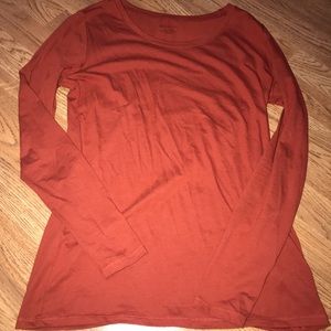 Burnt Orange Tight Fitting Shirt